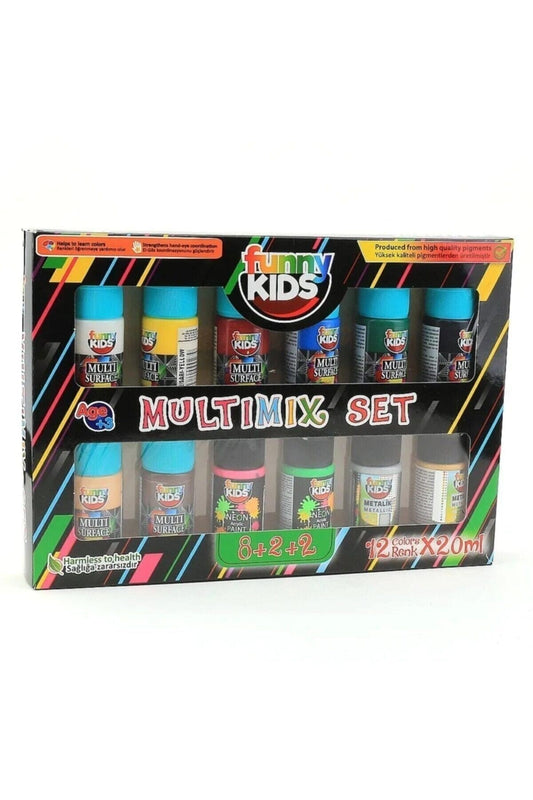 Multimix 12'li Akrilik Boya Seti 8+2+2 Set 12x 20 Ml