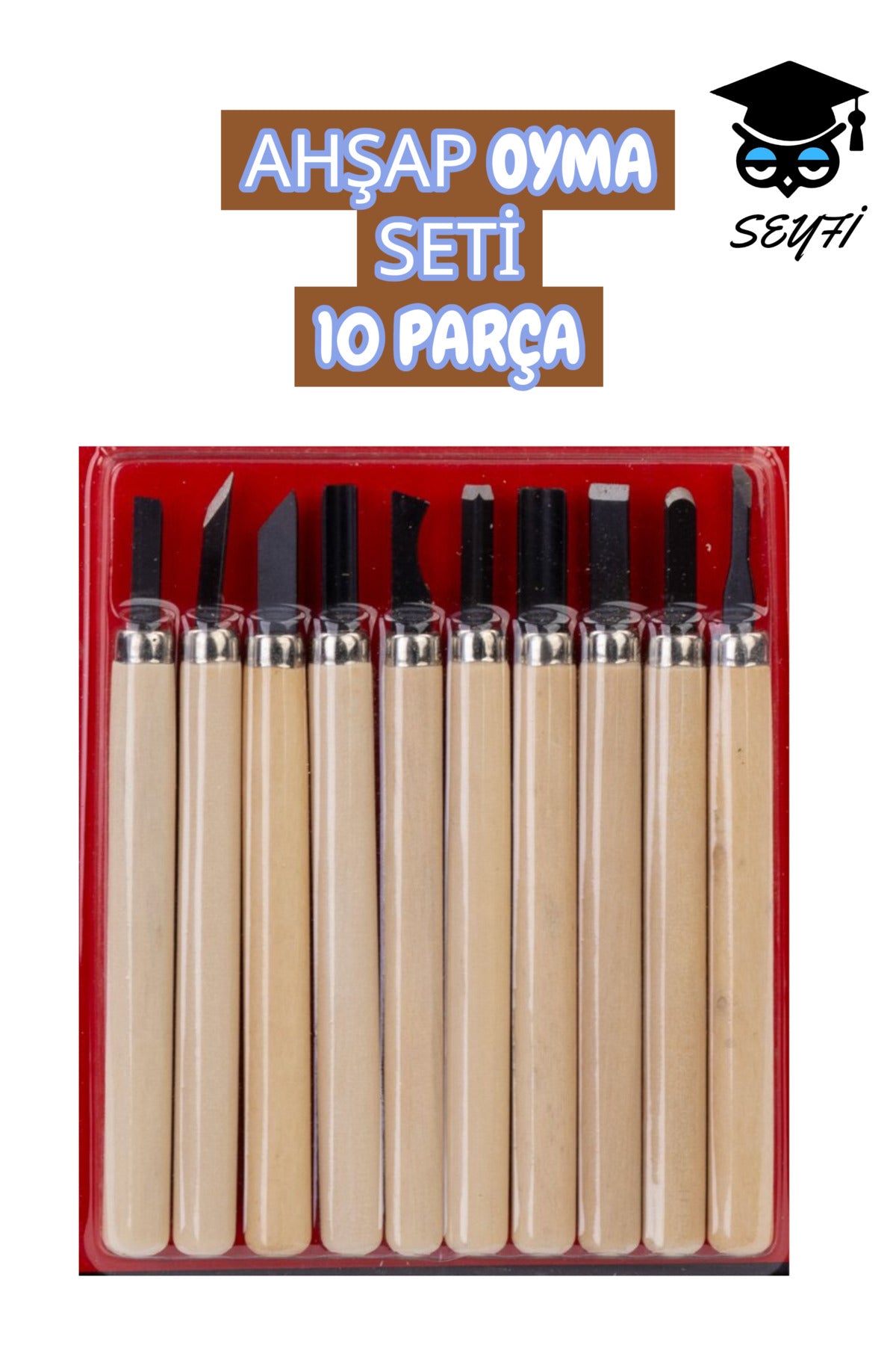 AHŞAP OYMA SETİ 10 PARÇA