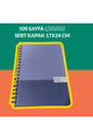 17x24 Cm Çizgisiz 100 Yaprak Plan Sert Kapak Telli Defter 60 Gr Beyaz Sayfa