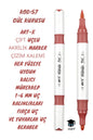 ART-X ÇİFT UÇLU AKRİLİK MARKER ÇİZİM KALEMİ HER YÜZEYE UYGUN KALICI MÜREKKEP 1-6 MM UÇ KALINLIKLARI