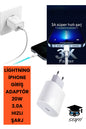 20W 3.0 A LİGHTNİNG İPHONE -C GİRİŞ ADAPTÖR AC 210-240V 5V=3.0A ŞARJ BAŞLIĞI