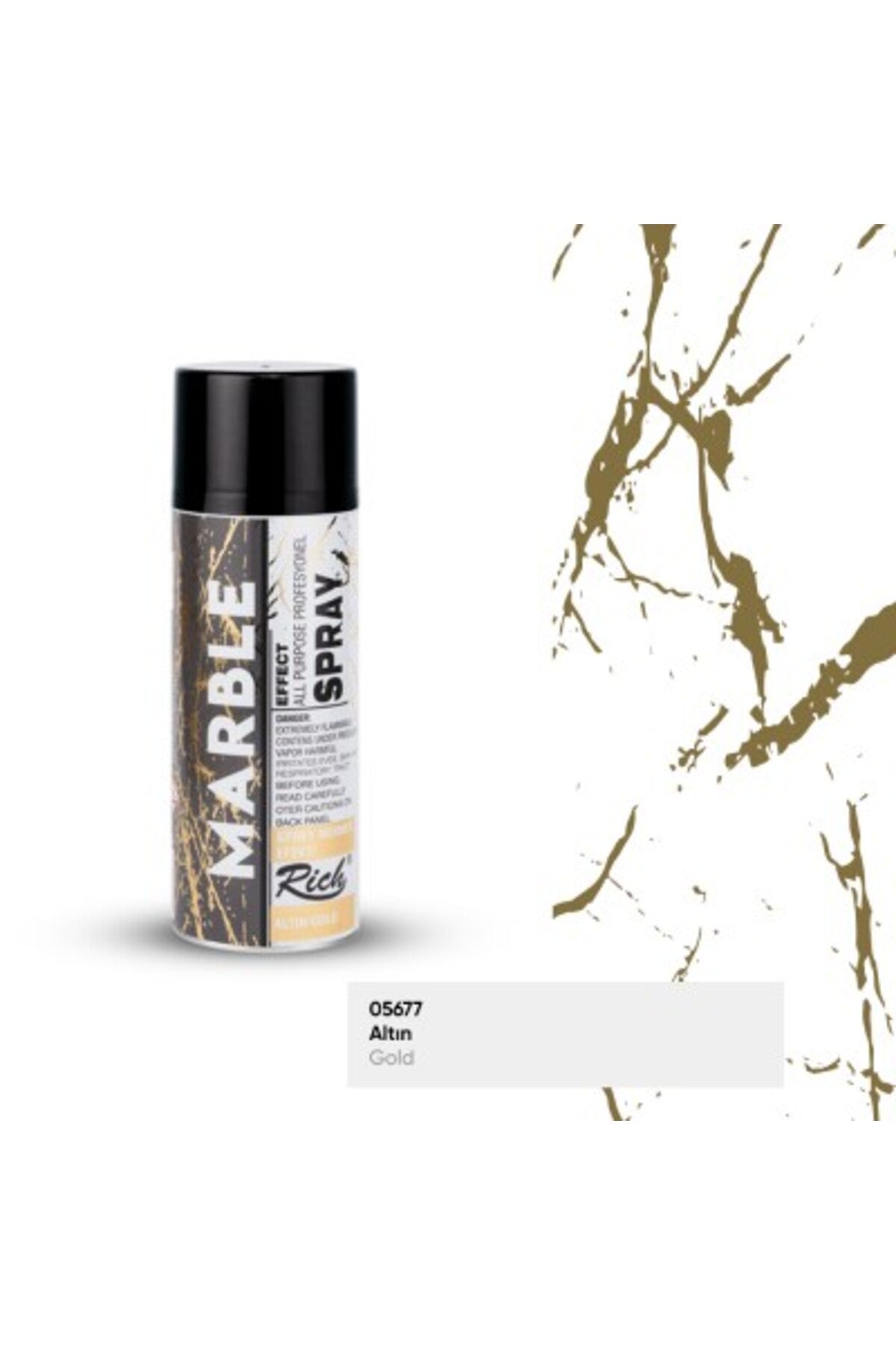 Sprey Boya 200ml Mermer Efekti Altın / 11373