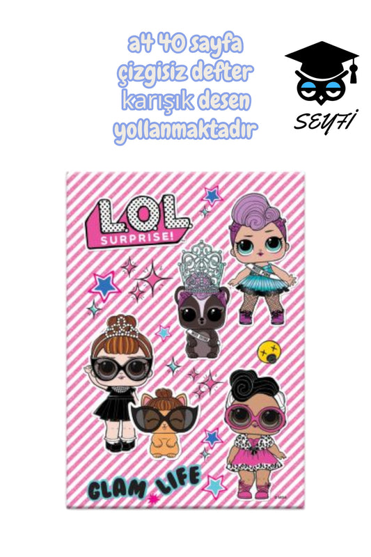 a4 40 sayfa çizgisiz defter karışık desen yollanmaktadır