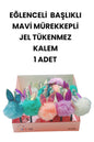 EĞLENCELİ BAŞLIKLI İNCE UÇLU JEL TÜKENMEZ KALEM MAVİ MÜREKKEP
