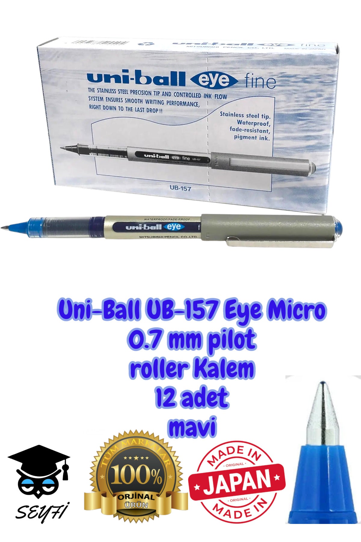 Ub-157 Eye Fine Roller Kalem 0.7 Mm pilot kalem made in japan %100 orjinal uni-ball