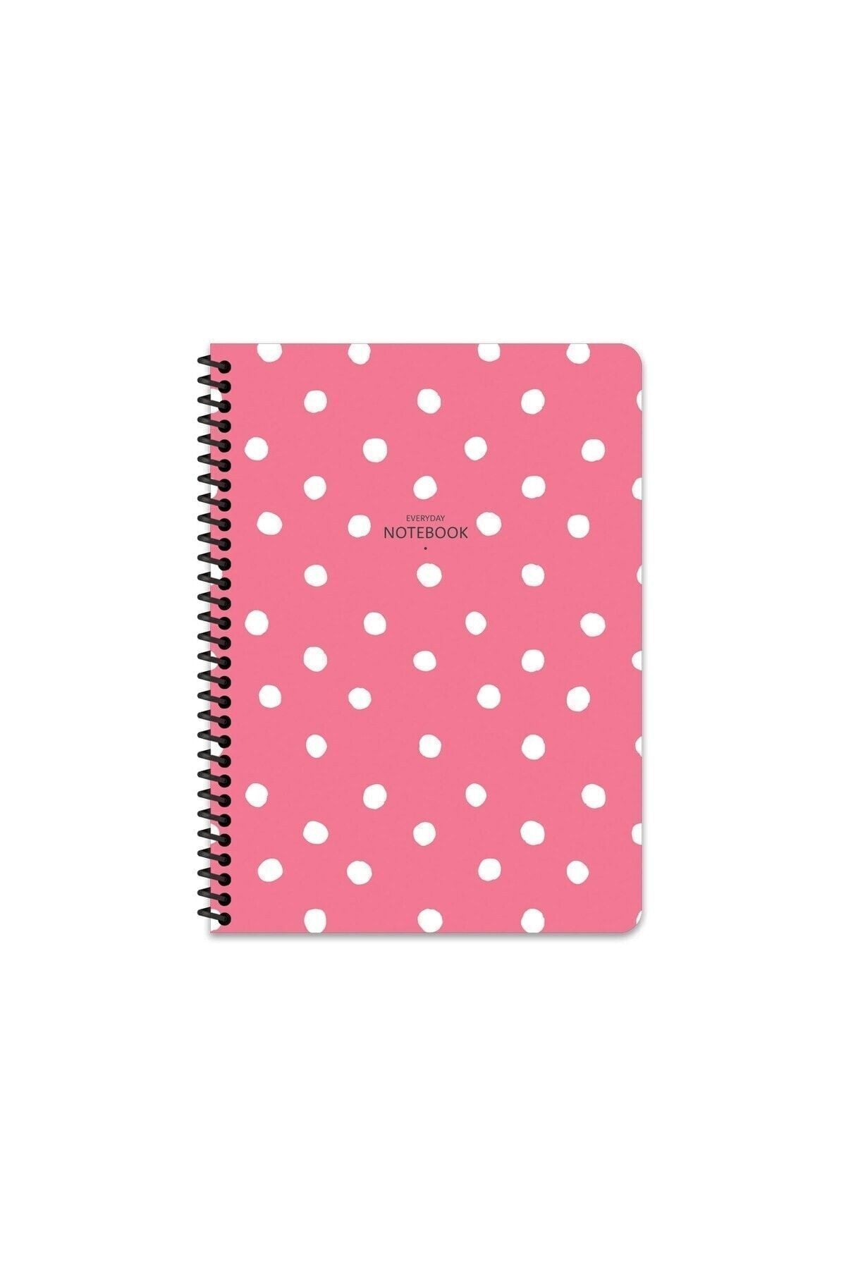 16.5x22.5 Kareli Defter Puantiye - Pembe