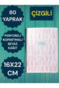 ÇİZGİLİ 16X22 80 YAPRAK TELLİ DEFTER KARTON KAPAK PERFORELİ