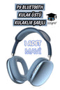 P9 BLUETOOTH KULAK ÜSTÜ KULAKLIK ŞARJLI MAVİ