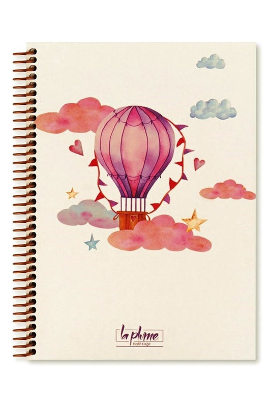 Keskin Color Spiralli Sert Kapak La Plume Balloon 20x28 100 Yaprak Çizgili