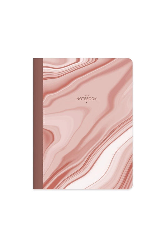 19x25 Çizgisiz Defter Terzi Dikişli Mermer Desenli 50 Yaprak Beyaz Kağıt 1.hamur