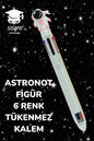 6 RENKLİ TÜKENMEZ KALEM ASTRONOT MODELLER 1 ADET