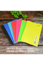 4 ADET A4 60 YAPRAK KARELİ DİKİŞLİ NEON RENKLER PLASTİK KAPAK DEFTER 60GR BEYAZ SAYFA (KARMA RENK)