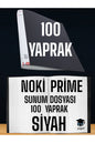 100 YAPRAK SİYAH A4 SUNUM DOSYASI NOKİ PRİME YÜKSEK KALİTE POŞET KALINLIĞI YERLİ ÜRETİM