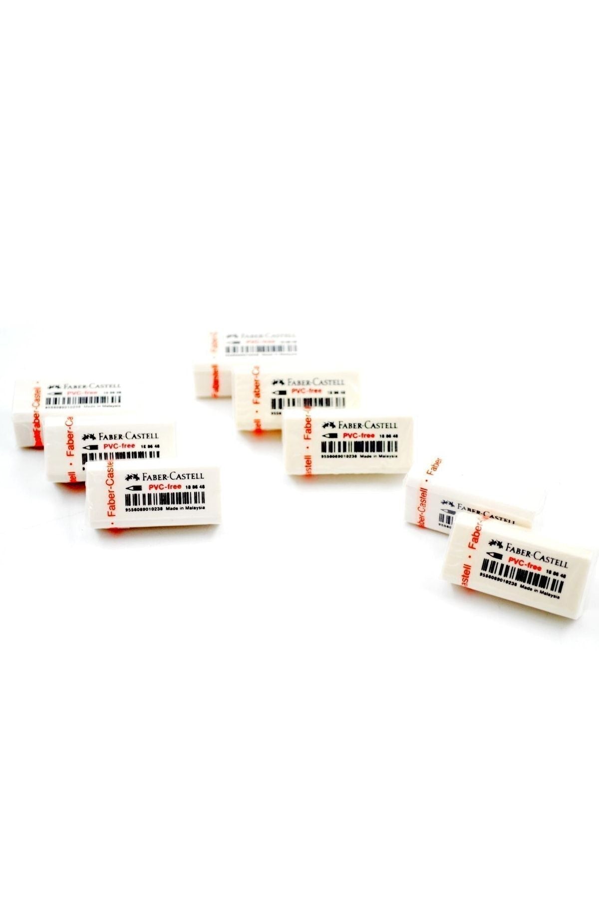 Faber-castell Küçük Boy Pvc Free Beyaz Silgi No:30 Blister 8 Adet
