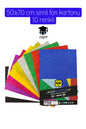 50X70 CM Simli fon kartonu 10 renk