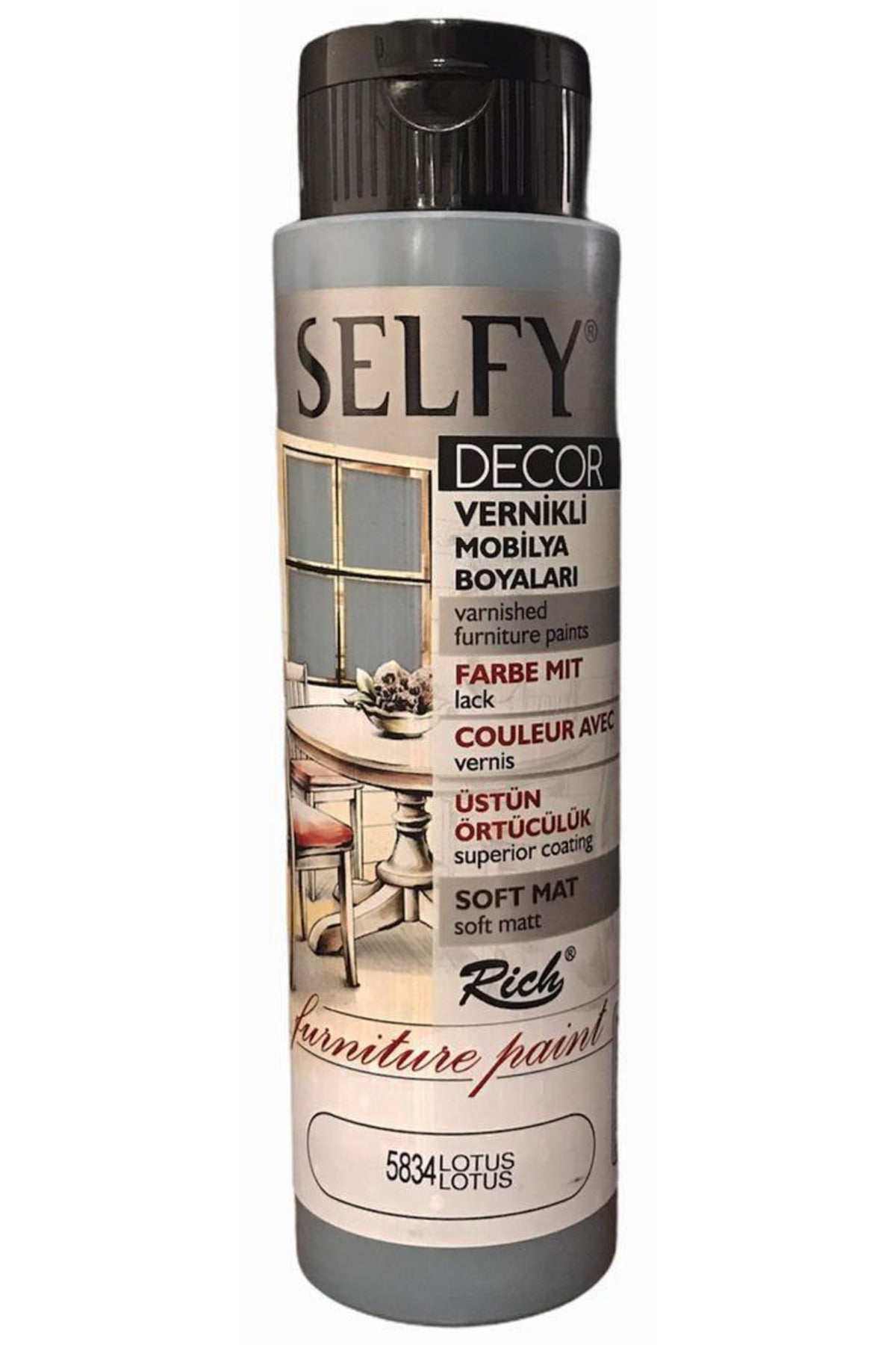 Selfy Decor Vernikli Boya 500cc - Lotus 5834