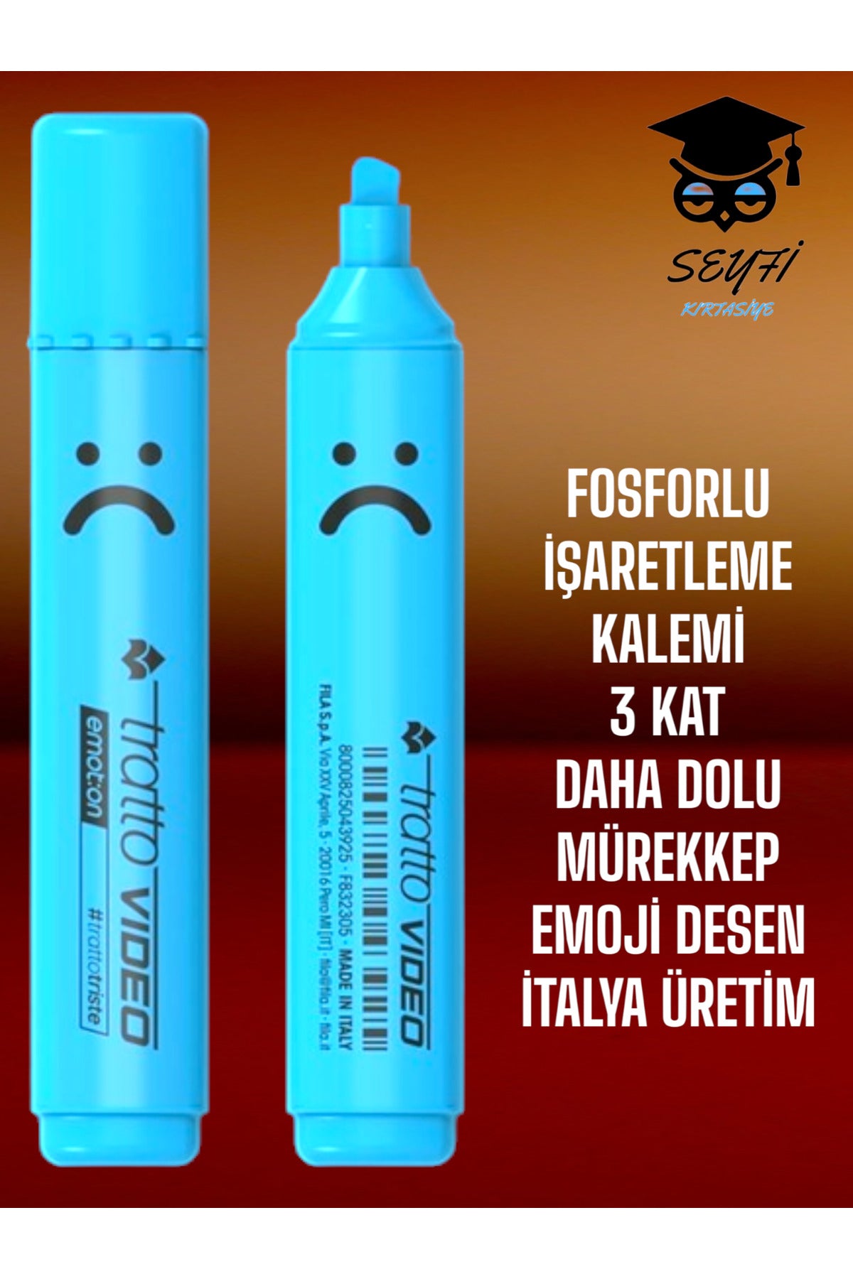 FOSFORLU İŞARETLEME KALEMİ 3 KAT DAHA DOLU MÜREKKEP İTALYA ÜRETİM