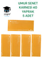 5 ADET Umur Senet Karnesi 40 Yaprak