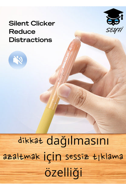 0,7 mm jel tükenmez kalem akıcı hızlı kuruyan mavi renk mürekkep WRİTECH amerikan marka Sessiz kalem
