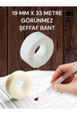 19 MM X33 CM ŞEFFAF GÖRÜNMEZ BANT BÜRO BANTI SELEFON BANT