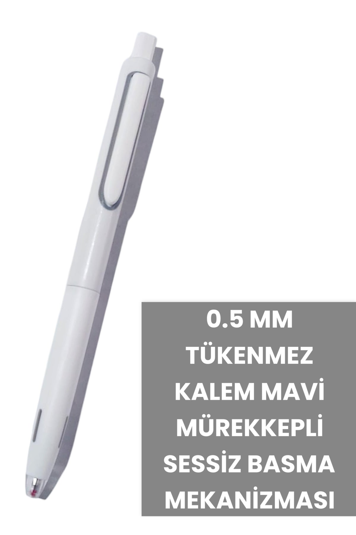 0.5 MM TÜKENMEZ KALEM MAVİ MÜREKKEPLİ SESSİZ BASMA MEKANİZMASI AMERİKAN MARKASI WRİTECH ÜRETİM