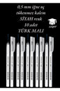 0.5 Mm Iğne Uç Siyah Tükenmez Kalem 10 Adet Yeni Seri Yeni Üretim Türk Malı Pensan 2305 Siyah