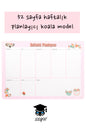 52 sayfa haftalık planlayıcı koala model Kopartılabilir sayfalar