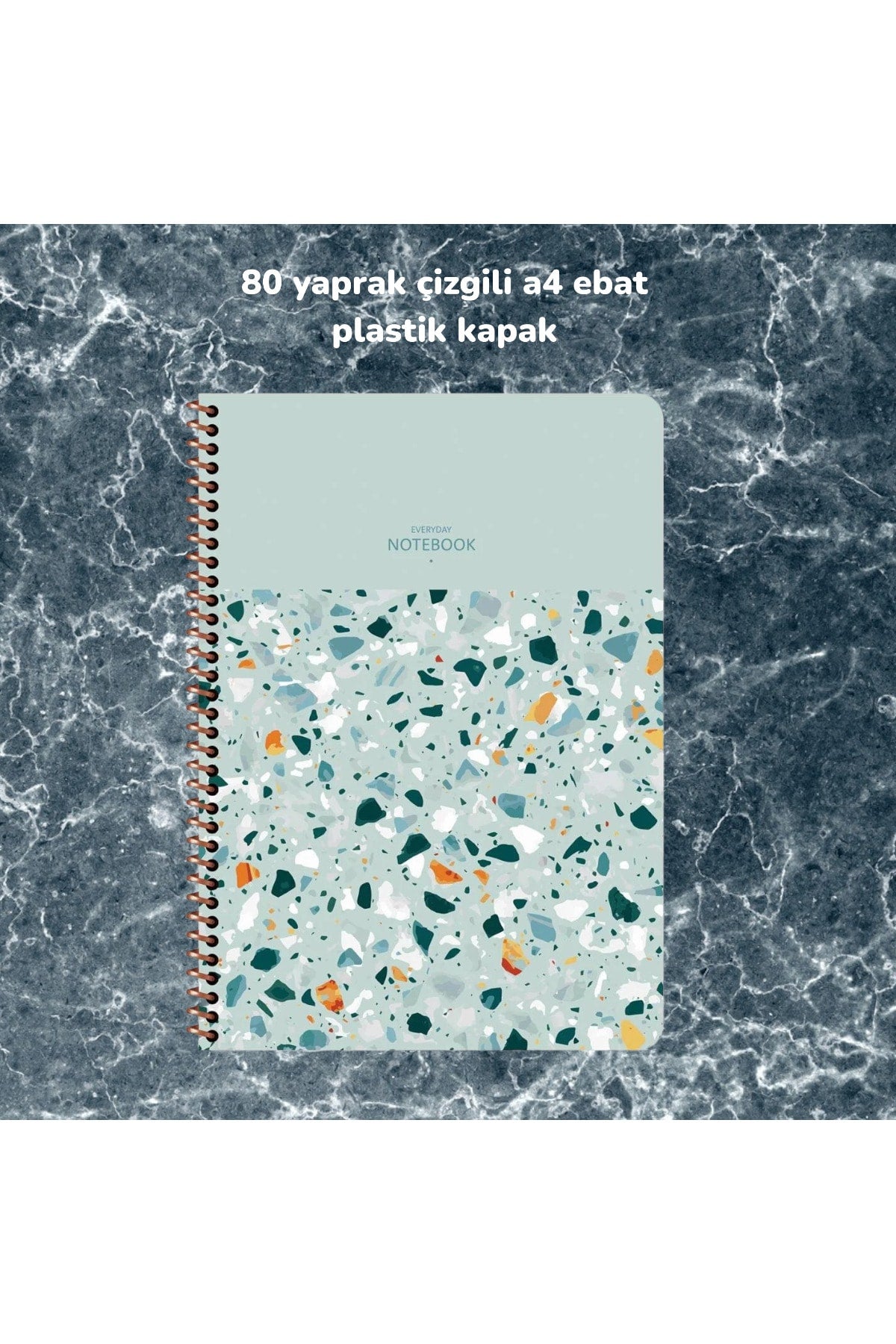 ÇİZGİLİ A4 80 YAPRAK PLASTİK KAPAK TELLİ DEFTER TERAZZO KESKİN COLOR