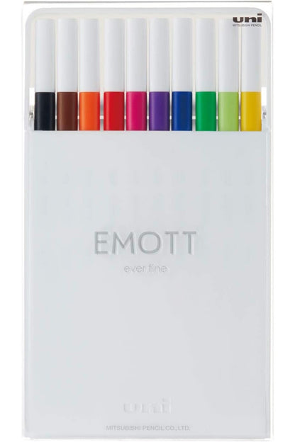 Uniball Emott 0.4mm 10'lu Akrilik Uçlu Çizim Kalem Seti / Pem-sy-10c-no:1