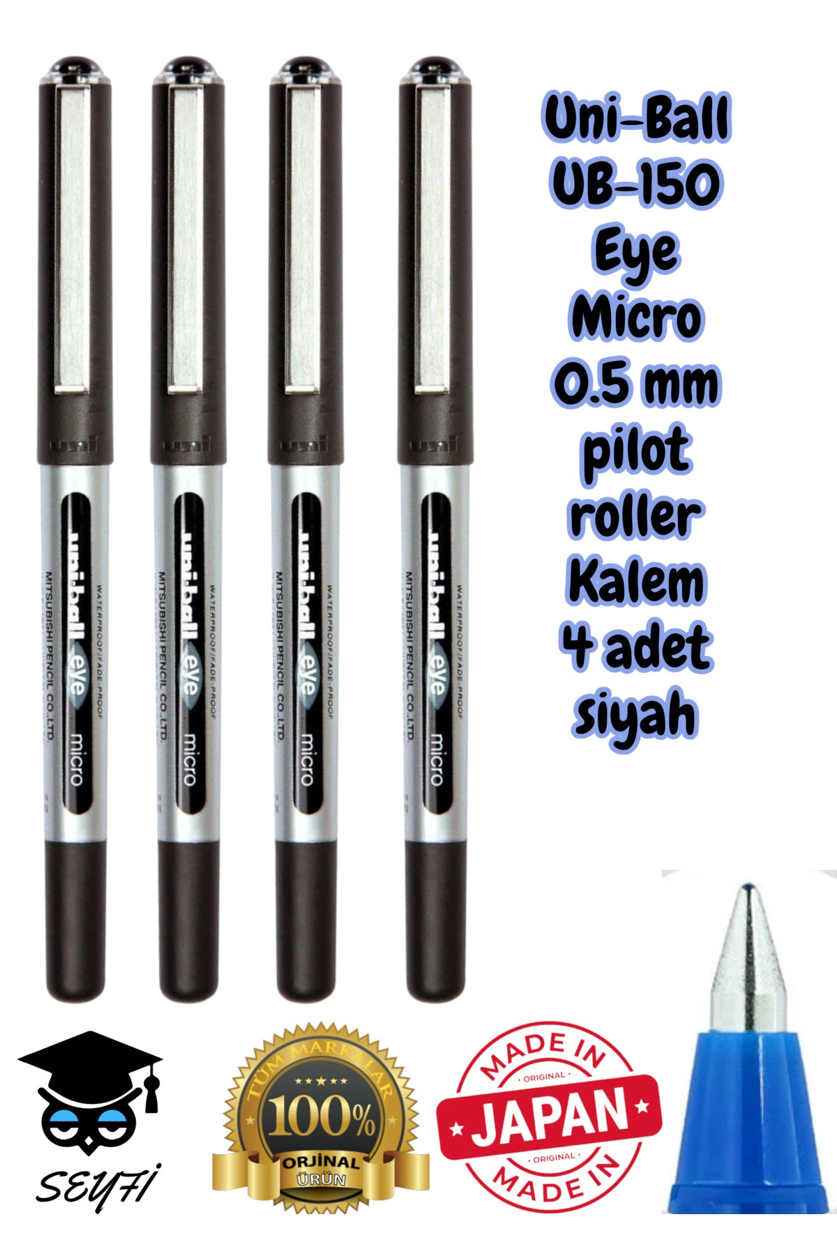 0.5 mm pilot roller kalem ub-150 mikro eye uni-ball made in japan %100 orjinal