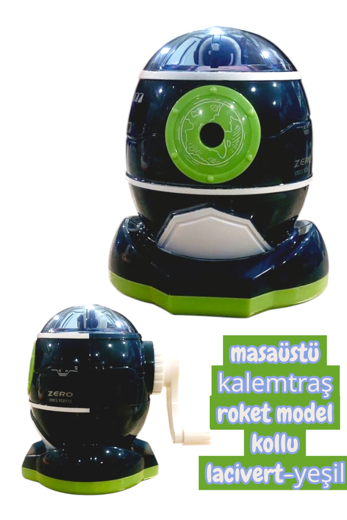 masaüstü kollu kalemtraş roket model