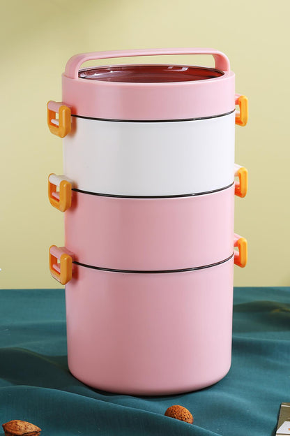 Lunch Box 3 Katlı Büyük Boy 1800 ML Ofis-Okul İçin Yeni Nesil Sefer Tası-FFLBOX3KAT1800ML