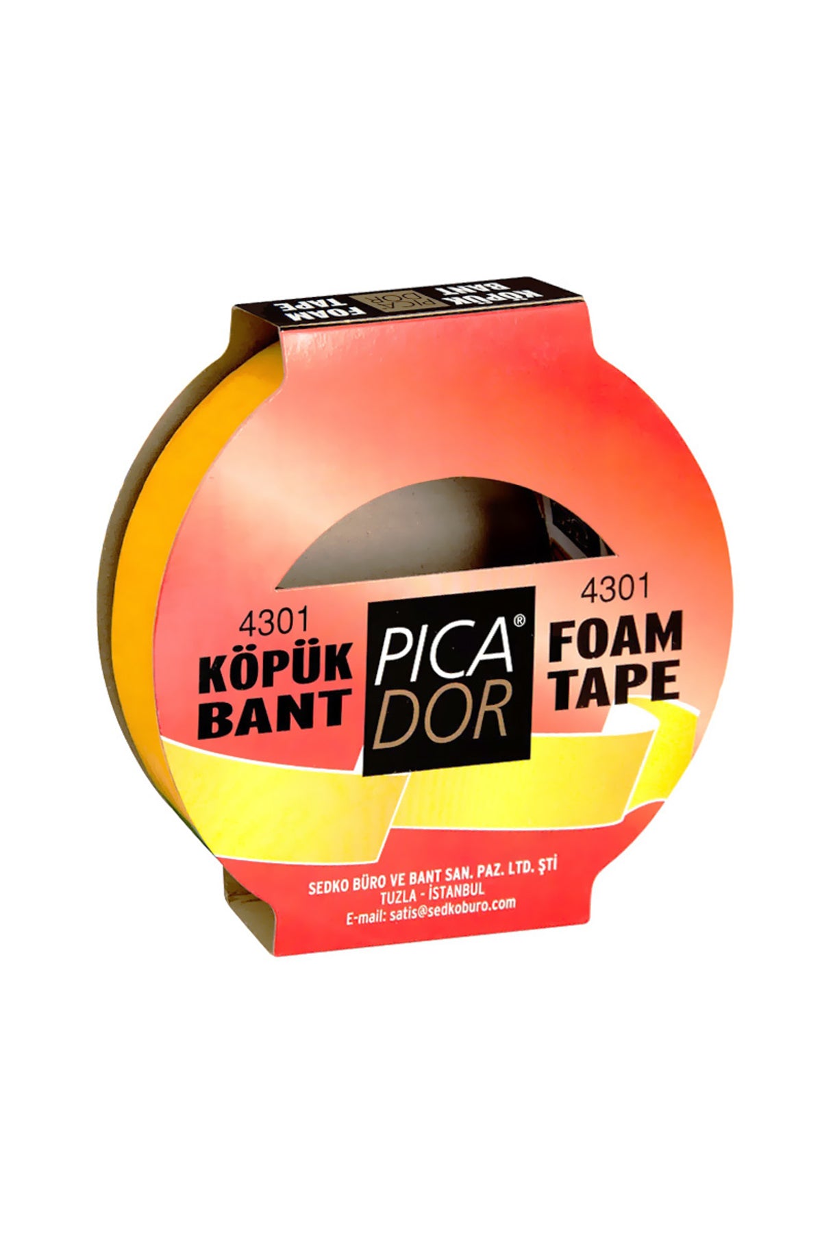 Çift Taraflı Köpük Bant 19mmx5m Askılı (KO002)