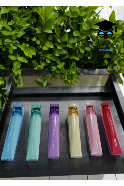 6 ADET PASTEL RENK ŞIK TASARIM FOSFORLU KALEM VAKUMLU KAPAK KALİTELİ MÜREKKEP