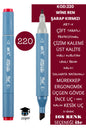 ÇİFT TARAFLI PROFESYONEL ÇİZİM KALEMİ KALICI MÜREKKEP ÜÇGEN GÖVDE İNCE UÇ 1 MM KESİK UÇ 2-6MM SKETCH