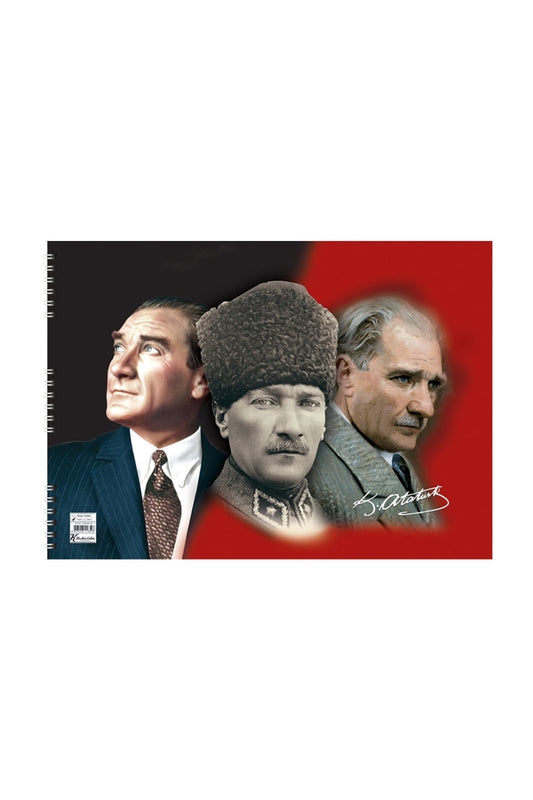 Atatürk 25x35 15 Yaprak Spiralli Resim Defteri (308005)