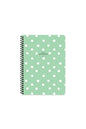 16x22 Cm Puantiye Desen Telli Defter Çizgisiz Telli Beyaz 80 Sayfalı Plastik Kapak