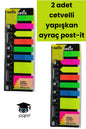 2 adet cetvelli yapışkan ayraç post-it