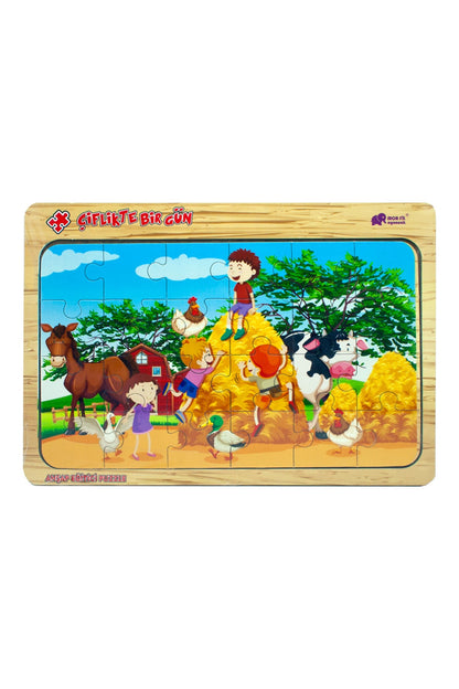 Çocuk Ahşap Puzzle 24 Parça
