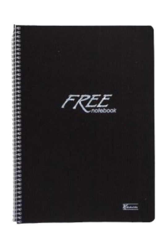 19x25 Cm 100 Yaprak Çizgisiz Free Notebook Plastik Kapak Telli Defter 60 Gr Beyaz Sayfalı