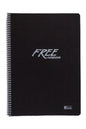 19x25 Cm 100 Yaprak Çizgisiz Free Notebook Plastik Kapak Telli Defter 60 Gr Beyaz Sayfalı