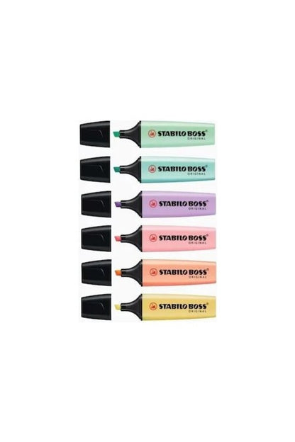 Boss Pastel Fosforlu Kalem 6 Renk