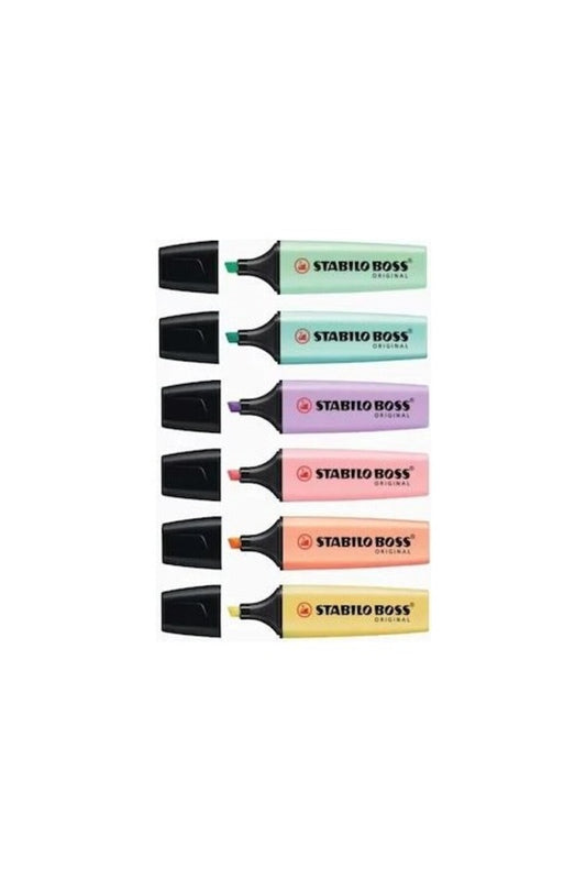 Boss Pastel Fosforlu Kalem 6 Renk