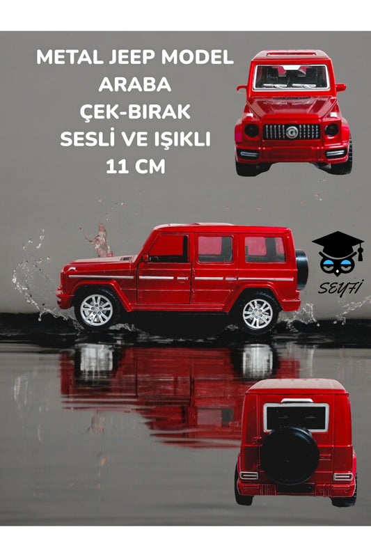 METAL MODEL ARABA ÇEK-BIRAK SESLİ VE IŞIKLI 11 CM