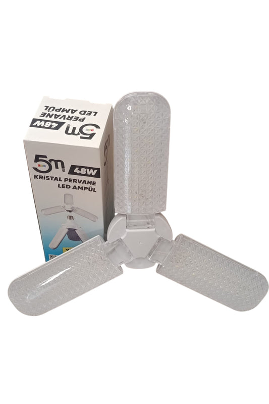 48W KRİSTAL PERVANE LED AMPÜL (BEYAZ IŞIK)6500K/4320 LÜMEN