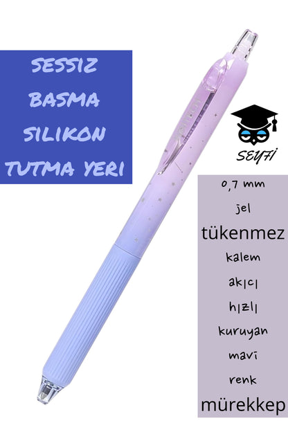 0,7 mm jel tükenmez kalem akıcı hızlı kuruyan mavi renk mürekkep WRİTECH amerikan marka Sessiz kalem