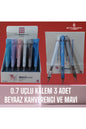 0.7 Mm Versatil Uçlu Kalem 3 Adet Tm-2620 Salladıkça Uç Çıkan Model