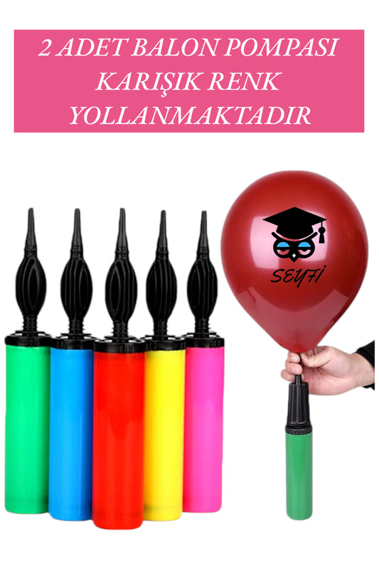 BALON POMPASI 2 ADET KARIŞIK RENK YOLLANMAKTADIR