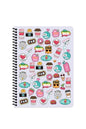 ÇİZGİLİ 16x22 CM 80 YAPRAK PLASTİK KAPAK TELLİ DEFTER 60 GRAM BEYAZ SAYFA