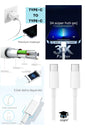 25W TYPE-C - TYPE-C şarj kablosu 1 metre 3 A AC 110-240V samsung iphone ipad şarj kablosu